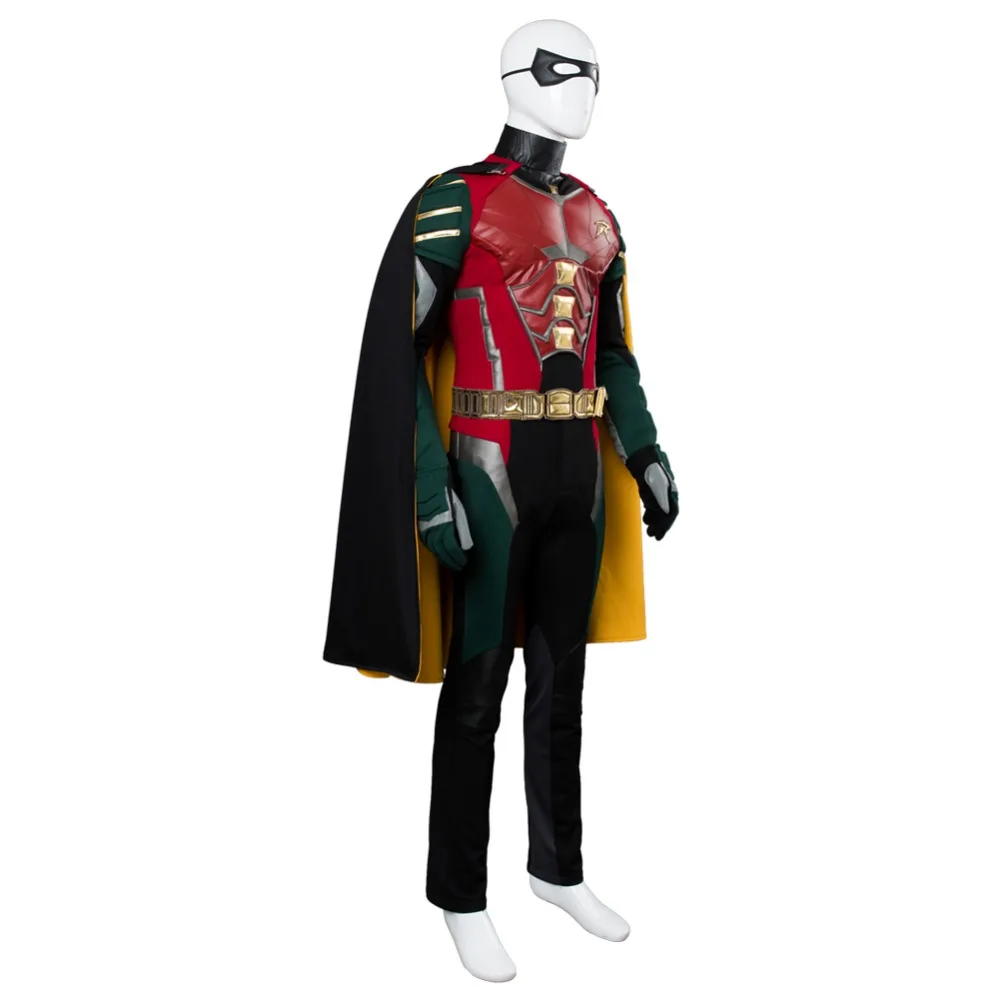 Костюм для косплея «Титаны Робин», костюм Рихарда Грейсона, накидка для взрослых, Мужская одежда, карнавальный костюм на Хэллоуин