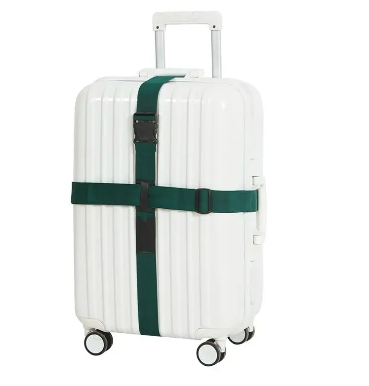 Креативный Регулируемый поперечный багажный ремень для путешествий, чемодан на колесиках, нейлоновый упаковочный ремень, багажный упаковочный ремень, дорожные аксессуары Z167 - Цвет: dark green