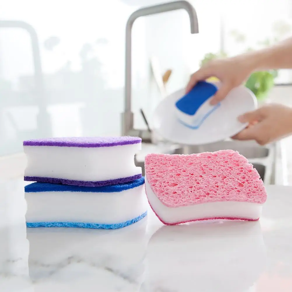 

Three Layers Multipurpose Sponge Cleaner Dish Cleaning Kitchen Washing Tool