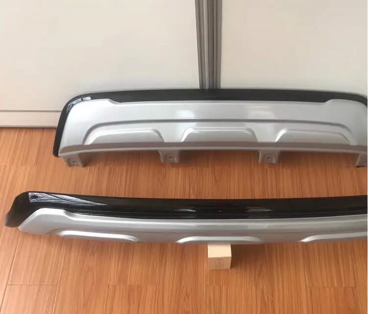 

2PCS ABS Front + Rear Bumper Diffuser Protector Guard Skid Plate For Toyota Fortuner 2016 2017 2018 2019 BY EMS