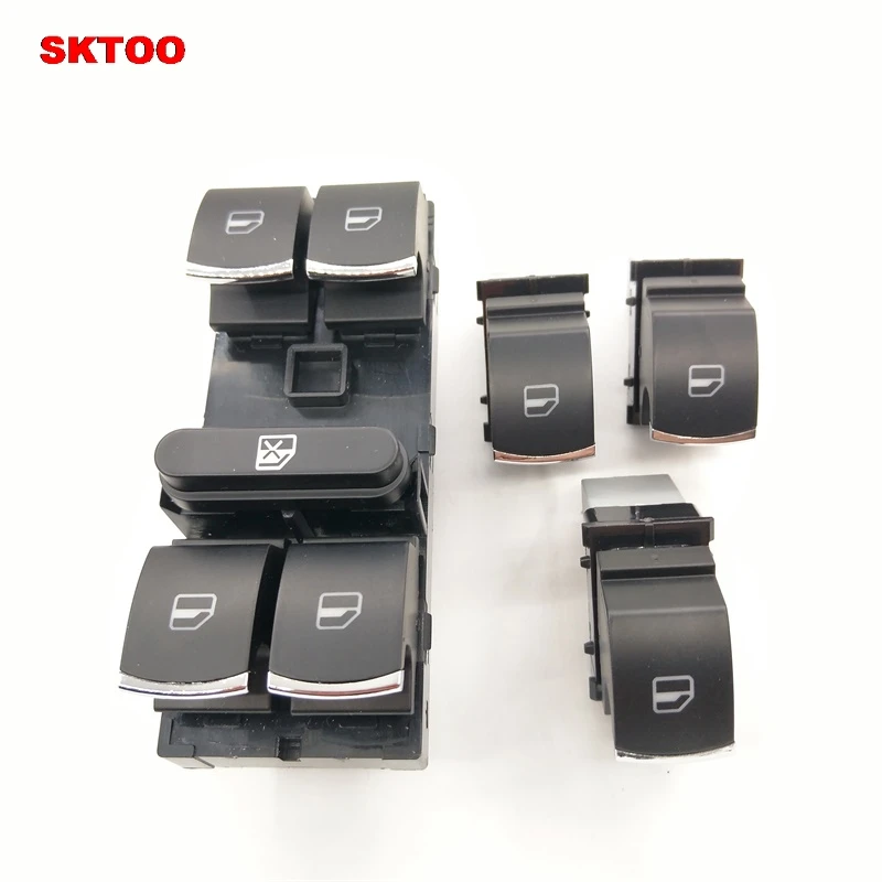 Переключатель окон хромированный 5ND959857 5K4959857 / 5ND959855 для Volkswagen Golf MK5 MK6 Tiguan Touran Jetta
