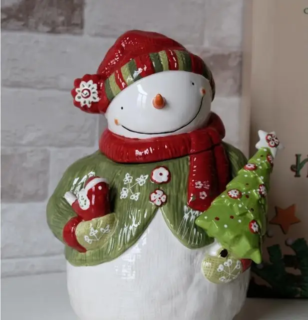 creative cute snowman storage jar super cute snowman modeling large jar ceramic christmas candy jar ornaments - Christmas Candy Jars creative cute snowman storage jar super cute snowman modeling large jar ceramic christmas candy jar ornaments - Christmas Candy Jars