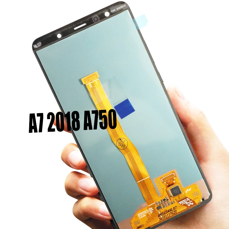 10 шт./лот 6,0 ''Супер AMOLED для Samsung Galaxy A7 SM-A750F A750F A750 ЖК-дисплей с сенсорным экраном дигитайзер