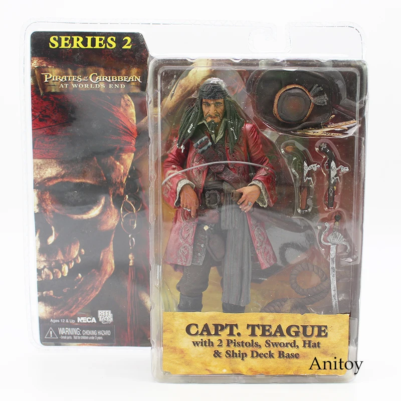 

NECA Pirates of the Caribbean At Worlds End Capt Teague PVC Action Figure Toy Model Limited Edition 18cm