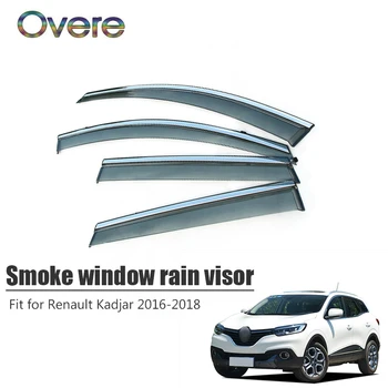 online Overe 4 Pçs/1 Conjunto Janela De Fumaça Chuva Viseira Para Renault Kadjar 2016 2017 2018 Estilo Abs Toldos Abrigos Guarda Acessórios