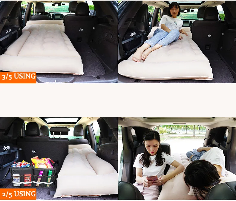 Надувной матрас для внедорожников, переносная автомобильная кровать для путешествий на открытом воздухе, надувной матрас для путешествий на заднем сиденье, электрический воздушный насос