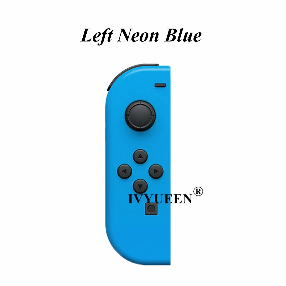 IVYUEEN/сменный чехол-накладка для пульта дистанционного управления Kind Switch NS Joy-Con, чехол для контроллера JoyCons, зеленый, розовый, белый, запасные части - Цвет: Left Blue