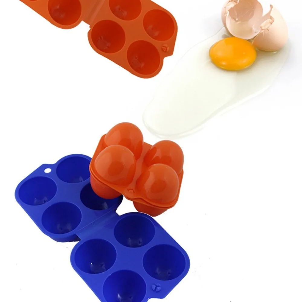 

4 Grids Egg Holder Box Kitchen Storage Box Portable Egg Container Fresh Egg Carrier Case for Hiking Outdoor Camping