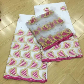 

White swiss voile lace in switzerland 2019 high quality brocade jacquard fabric dubai fabric nigerian gele headtie 7yard/lot