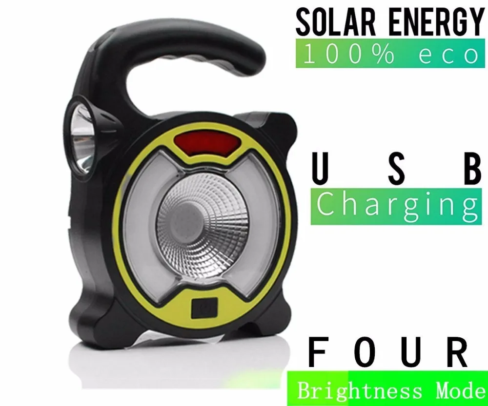 Chiclits Solar Light LED Camping Lamp Flashlight Portable 4 Modes Lamp With Hanging Hook Solar Night Light for Camping Hiking Hunting Emergency Fishing  (3)