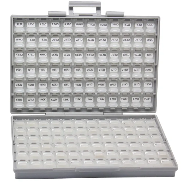 AideTek SMD SMT 0402 Size 1 Assorted Resistor Kit Filled In Plastic
