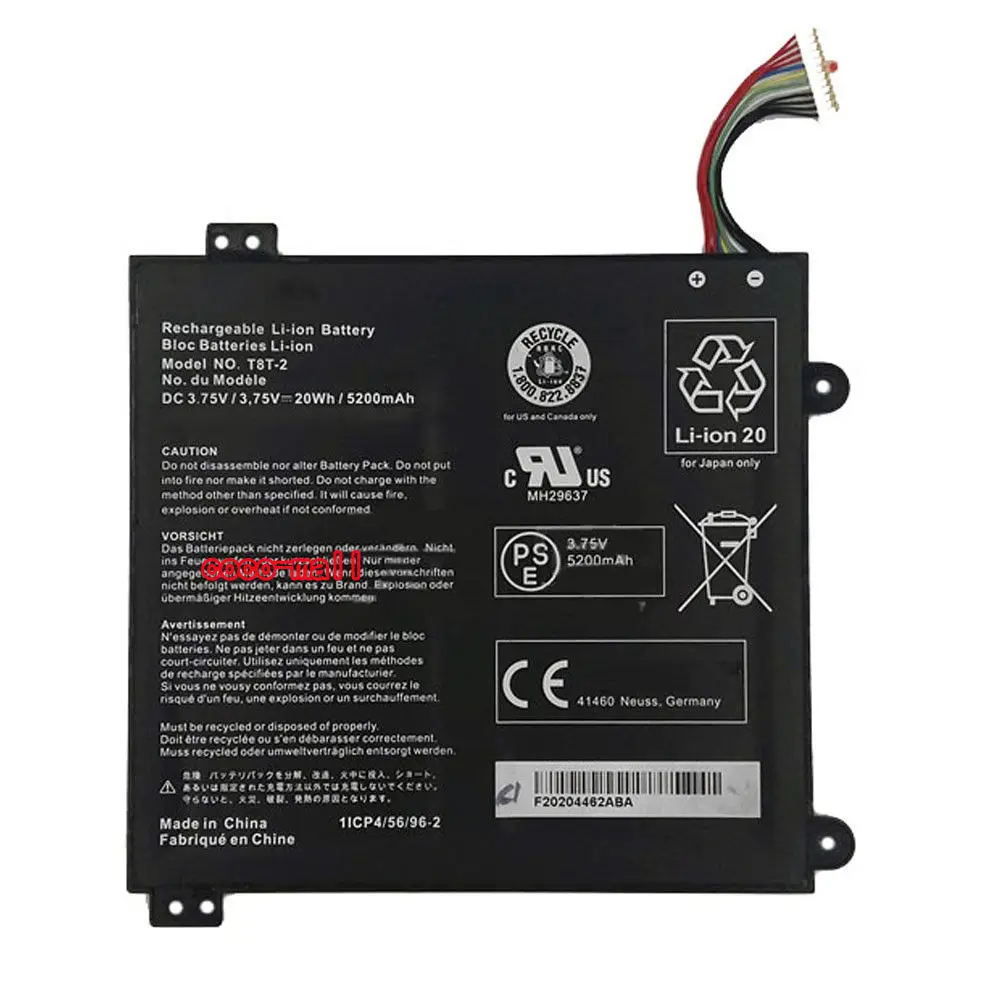 7XINbox 3 75 V 20wh оригинальный T8T 2 Аккумулятор для ноутбука Toshiba Satellite Click Mini L9W B Series