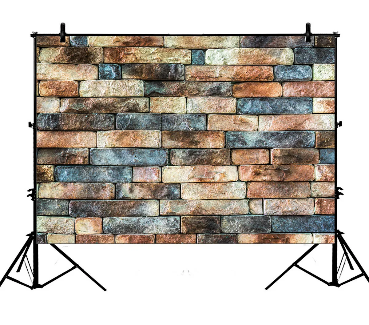 

5x7ft Customizable Stone Brick Floor Wall Scene Polyester Photo Background Portrait Backdrop