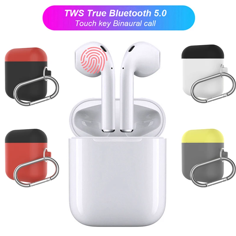 

i12 tws mini Bluetooth Earphone Wireless Touch control Earbuds 3D Surround Sound Charging case for Xiaomi For iPhone Headset