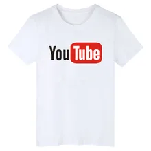 Летняя модная футболка с логотипом Youtube, мужские и женские футболки с принтом, Повседневная футболка, футболка с коротким рукавом, топы размера плюс 4XL