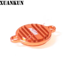 XUANKUN KTM SXF SMR EXCF EXC серии внедорожный мотоцикл с двумя отверстиями CNC Масляный Фильтр Крышка