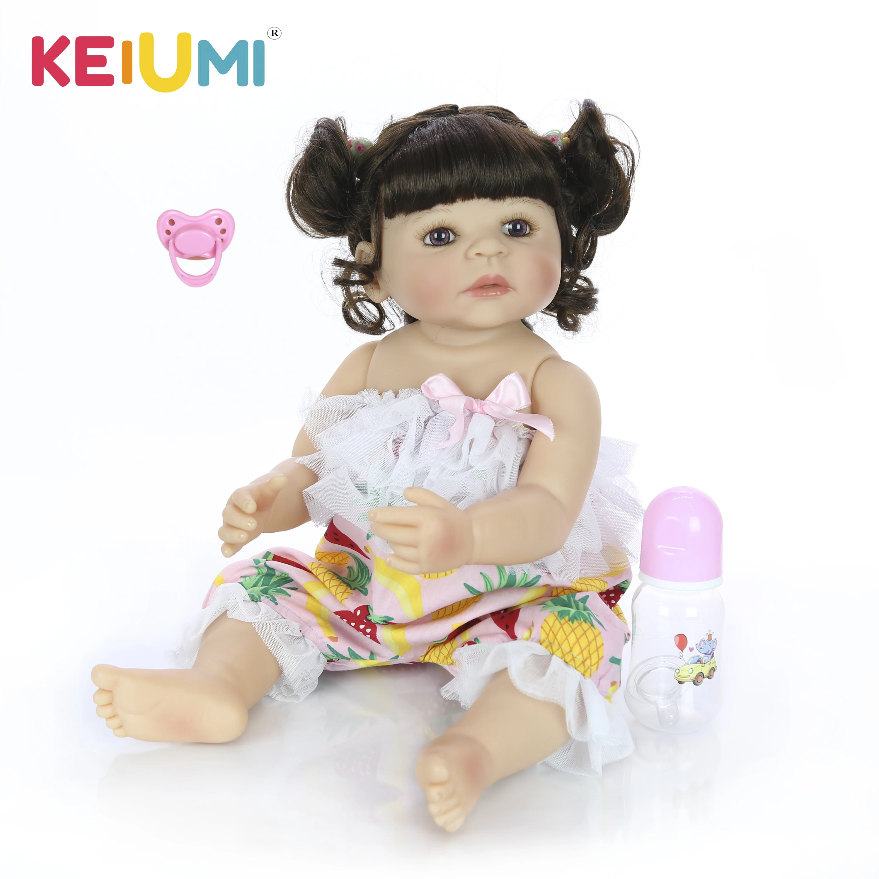 

55cm Full Silicone Body Reborn Baby Doll Toy For Girl Vinyl Newborn Princess Babies Alive Baby Boneca Bathe Toy Birthday Gift