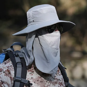 

Outdoor Sun Protection Cap Fishing Flap Flip Quick-drying 360 Degree UV Protection Detachable Mask Sportswear Accessories