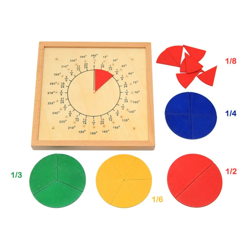 Baby Toys Circular Mathematics Fraction Division Teaching Aids Montessori Board Wooden Toys Child Educational Gift Math Toy|Math Toys|Montessori Boardteaching Aids - Aliexpress
