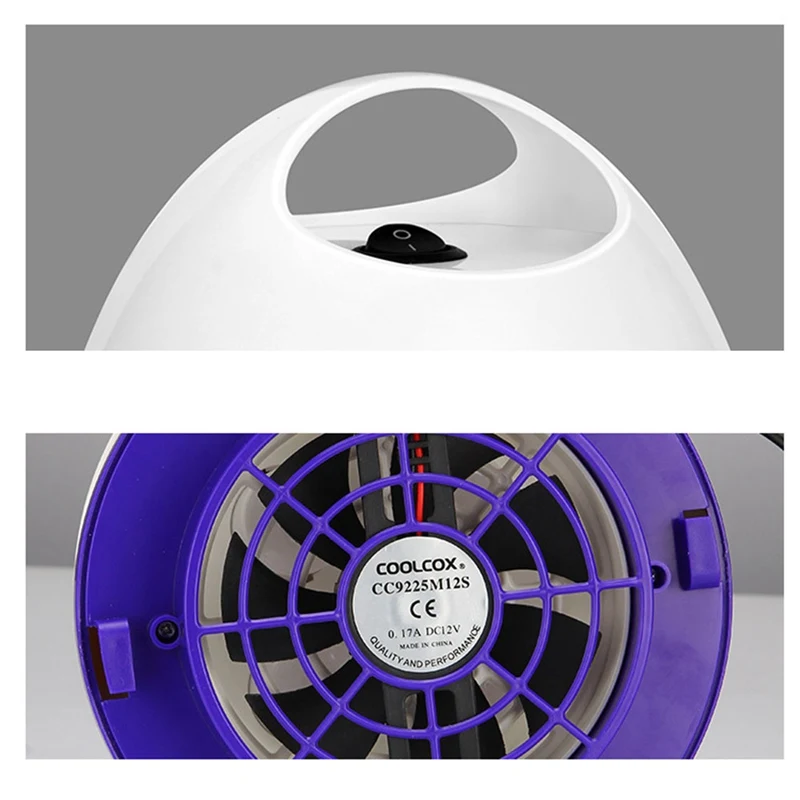 Garden Pest Control Mosquito Killer Lamp Household Purple LED Bug Fly Repellent Trap Pest Wind Power Safe Non-radiation Artifact (3)