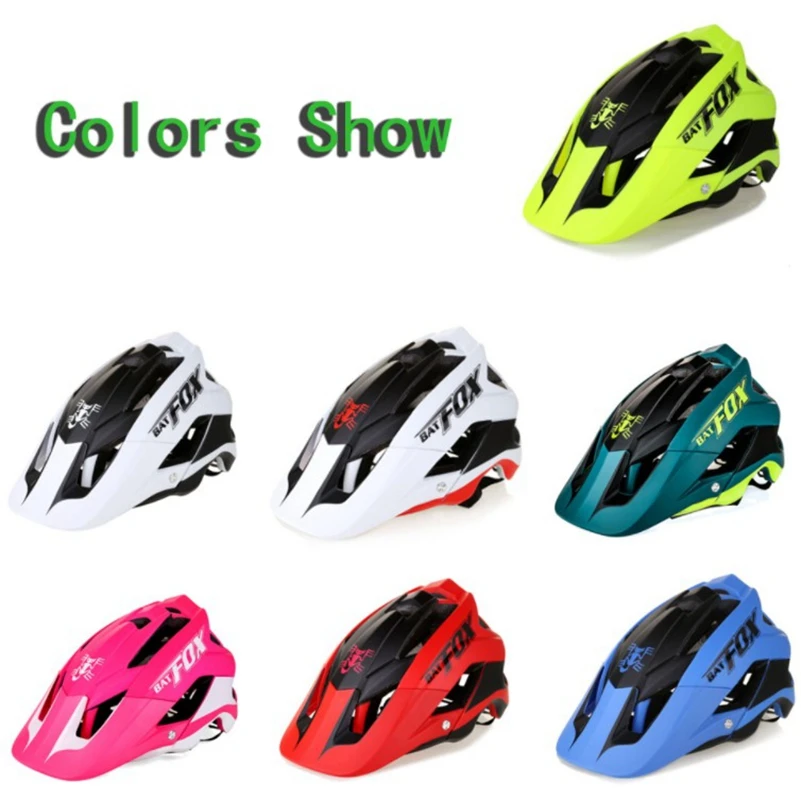 BATFOX Cycling Helmet Road Mountain Cycle Helmet Integrally-molded MTB Bike Helmet Ultralight Bicycle Helmet Casco Ciclismo