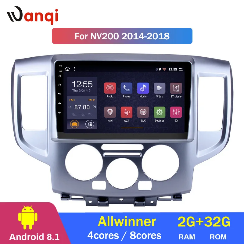 

2G RAM 32G ROM 9 inch Android 8.1 Car GPS Navigation For Nissan NV200 2014-2018 Support Stereo Audio Radio