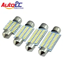 AutoEC Festoon C5W LEVOU 31mm 36mm 39mm 41mm 21smd 27smd 33smd 4014 luzes de Abóbada Interior light Reading 30smd Misturar o tamanho # LK122