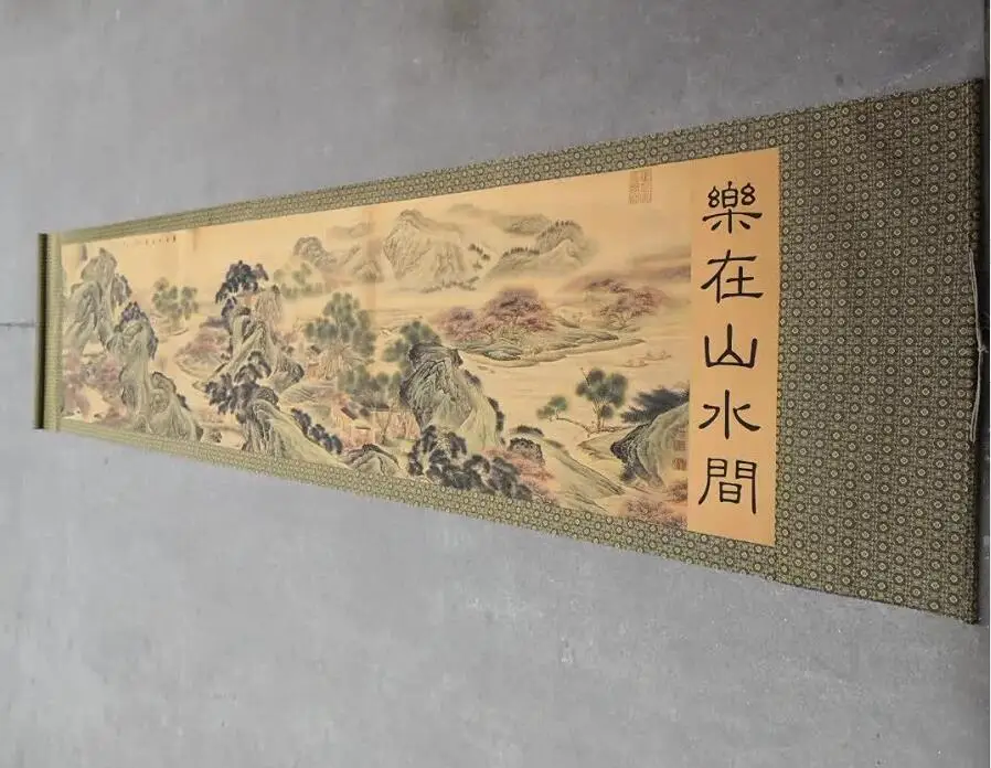 

Collection chinese old paper Calligraphy painting, Chinese Landscape painting , home wall decoration antique painting