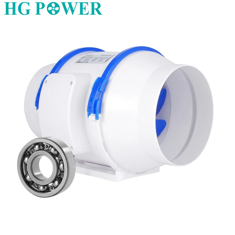 4'' Silent Home Inline Duct Fan with Strong Ventilation System Air Extractor Fan for Kitchen Toilet Bathroom Blower Recuperator