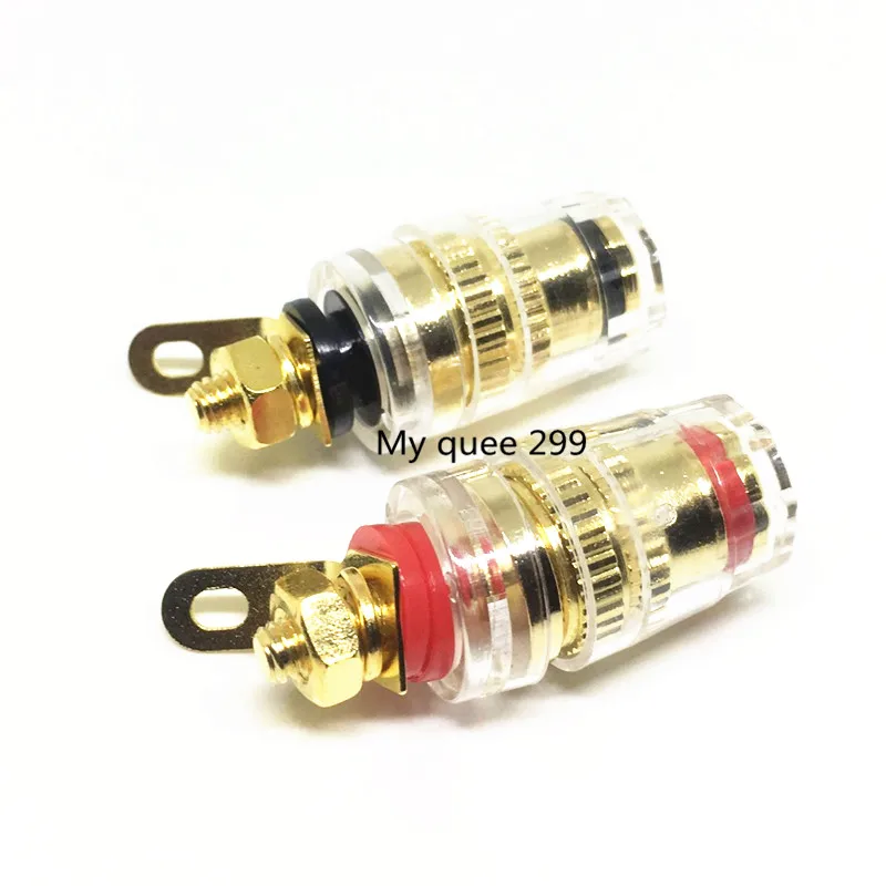 10PCS High Quality 4mm Thread Medium Amplifier Speaker Spade Terminal