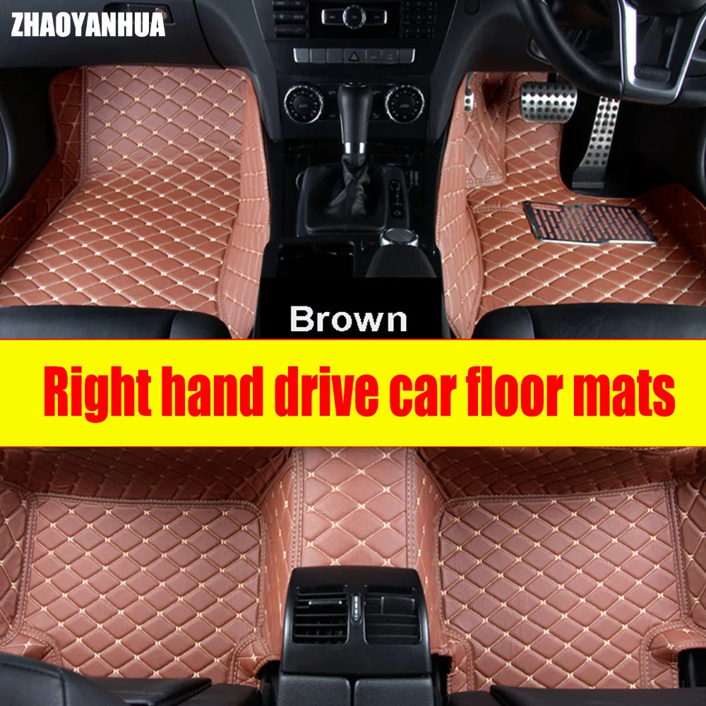 

ZHAOYANHUA Right hand drive car car floor mats for Volvo C30 S40 S60L S80L V60 XC60 XC90 6D car-styling heavy duty carpet floor