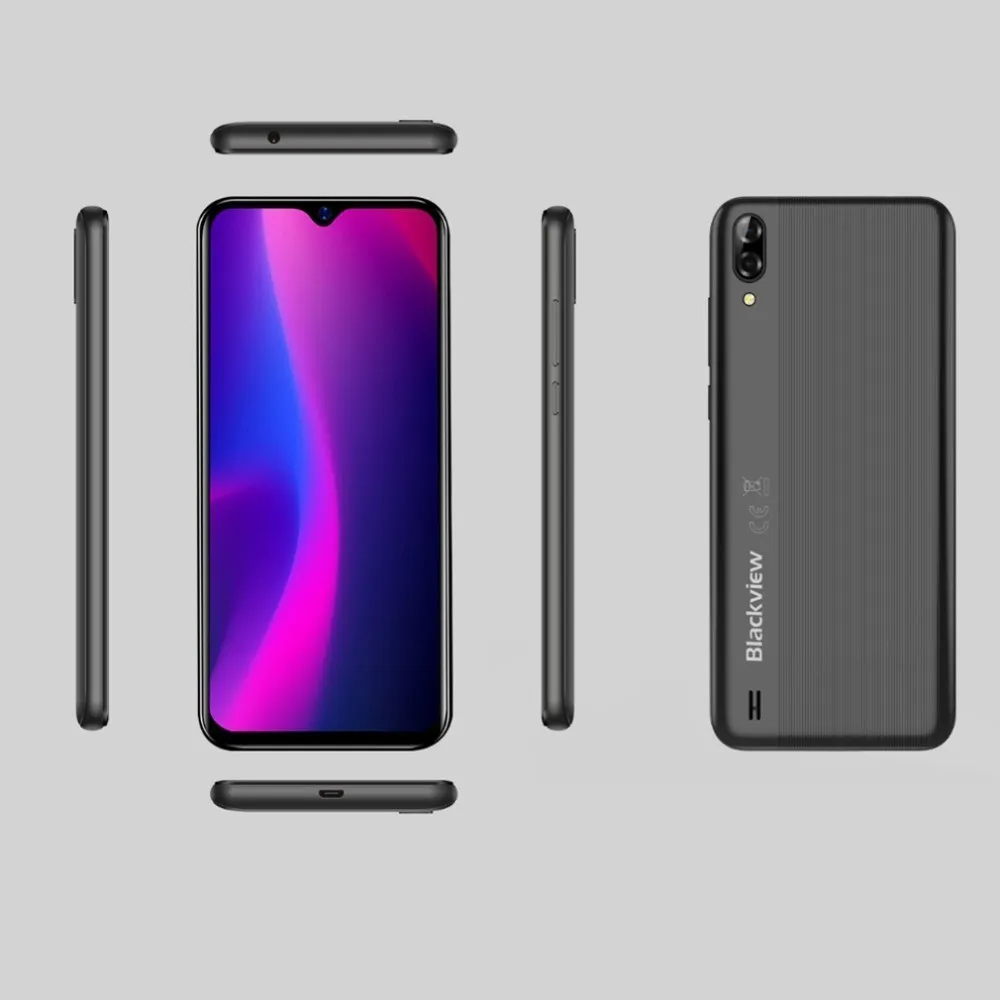 Смартфон Blackview A60 6," 19,2: 9 экран капли MT6580 четырехъядерный Android 8,1 4080 мАч 1 Гб+ 16 Гб Двойная камера 3G мобильный телефон