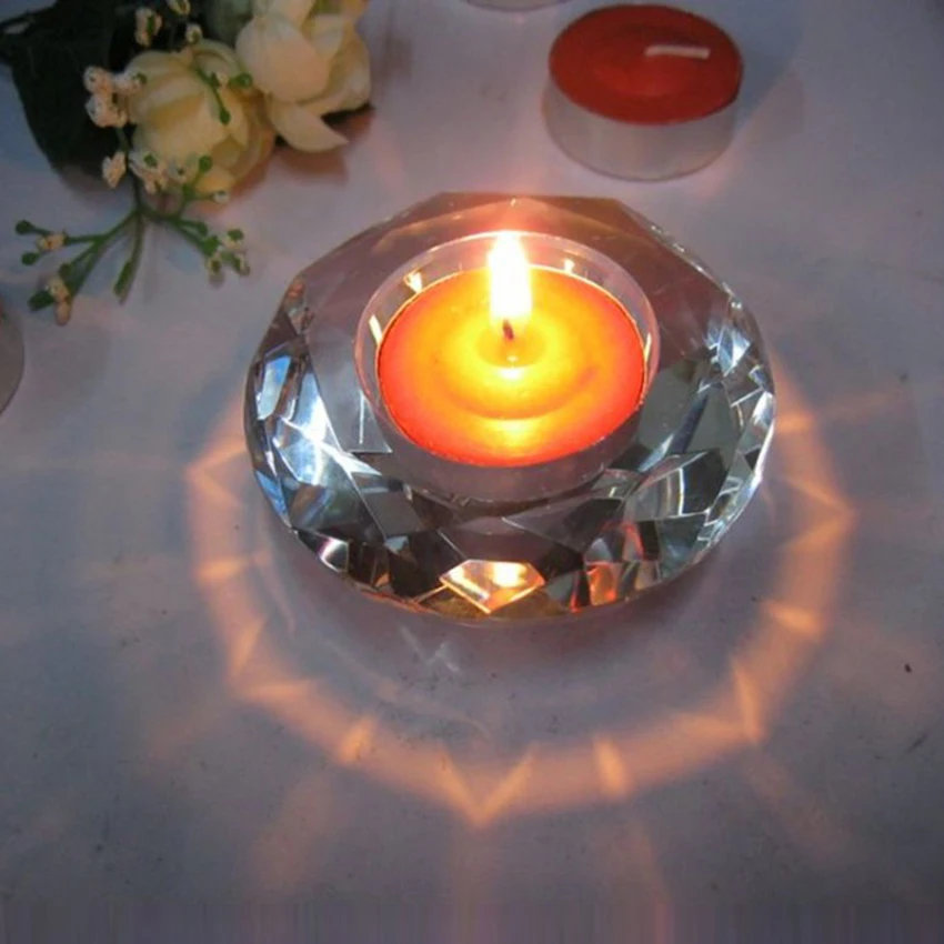 Diamond crystal candle holders Candlelight dinner Tea Light Holder