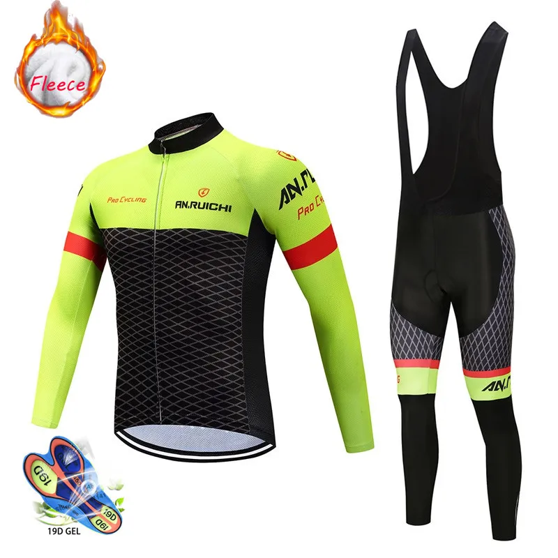 Новинка, зимний термальный флисовый комплект Джерси для велоспорта, дышащий, Ropa Ciclismo, мужская одежда с длинным рукавом для горного велосипеда, одежда для занятий спортом на открытом воздухе