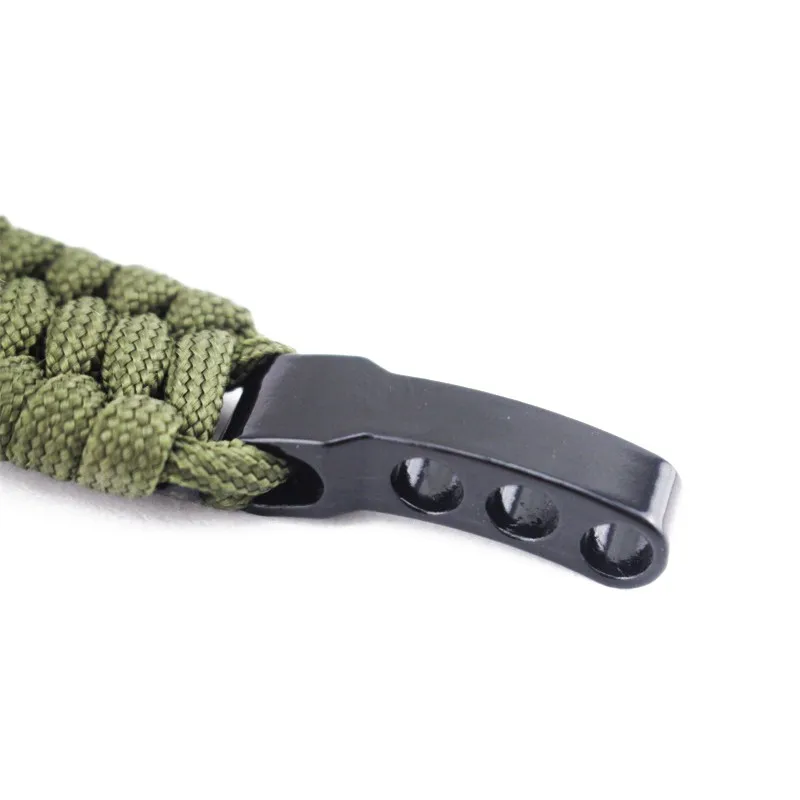 في الهواء الطلق التخييم المشي لمسافات طويلة الانقاذ الأساور Paracord المظلة الحبل الرجال والنساء الطوارئ حبل أسود بقاء الفولاذ