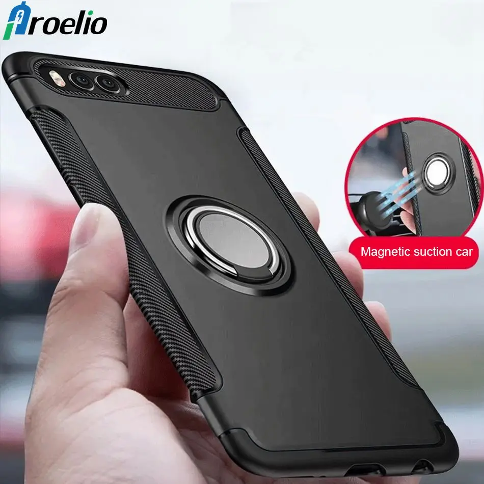 

Proelio Car Holder Magnetic Case For Xiaomi Redmi Note 5 Pro 5A Metal Ring Holder Armor Phone Cover For Xiaomi Note 3 Mix2 Shell