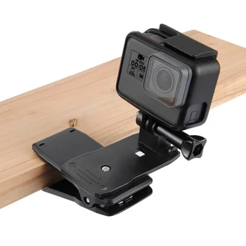 

Hot selling 360 degree rotation clip clamp mount with screw for gopro hero7 6 5 4 3+3 2 sport action camera accessories