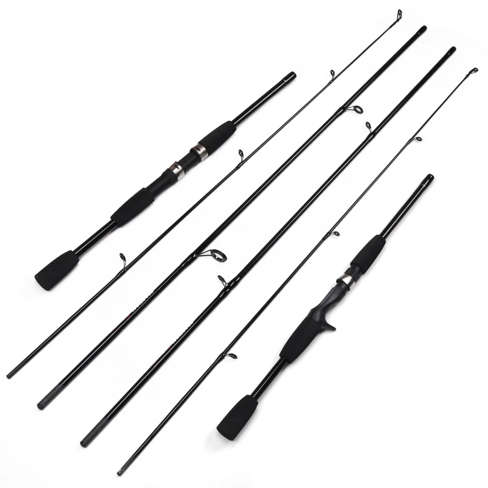 Fishing Rod 2.1M / 6.9FT 3 Sections Spinning Casting Rod Lure Fishing Pole Power M Spinning Casting Pole EVA Handle