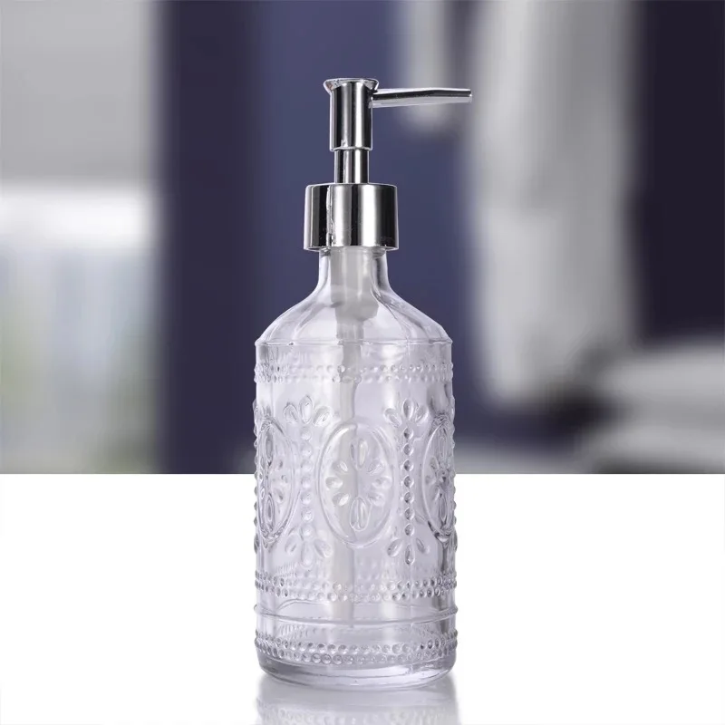 Стеклянная бутылка для дезинфицирующего средства для рук NOOLIM, креативная бутылка для лосьона, Европейский стиль, отельный дозатор для шампуня и мыла, Товары для ванной комнаты - Цвет: F