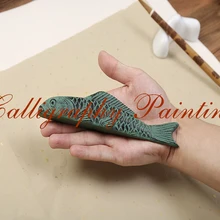 1 шт. японский Железный кои карп в форме рыбы пресс-папье кисть отдых каллиграфия инструмент для рисования