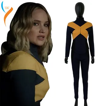 

2019 X-Men Dark Phoenix Jean Grey Cosplay Costume Jumpsuit Jacket Uniform Suit Halloween Carnival Costumes Superhero Party Cos
