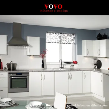 

Cute white lacquer finished modern kitchen cabinet