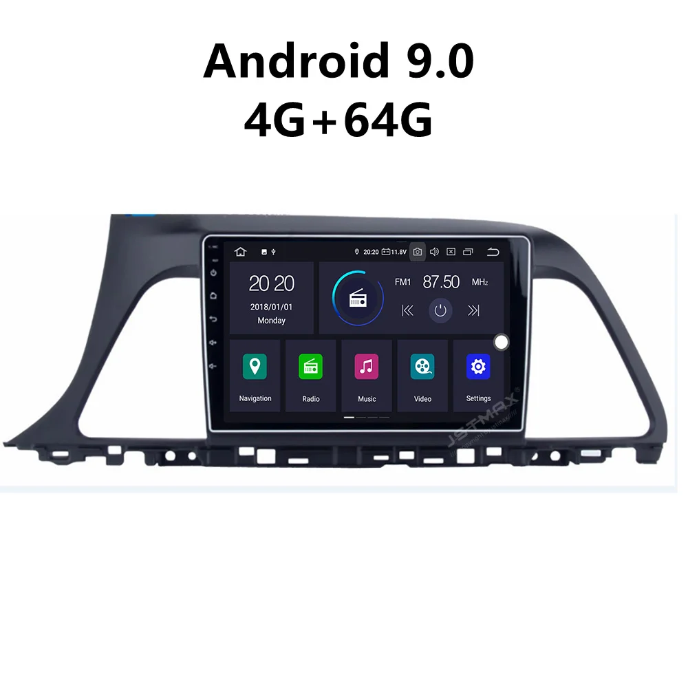 

JSTMAX 9'' Android 9.0 4G + 64G ISP Screen Car DVD Radio Stereo Player For Hyundai Sonata 2015 2016 2017 Radio