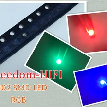 4000 шт SMT/SMD 0402 Общий Анод RGB Led 0404 полноцветный 1,0*1,0 мм 0402 красный/зеленый/синий