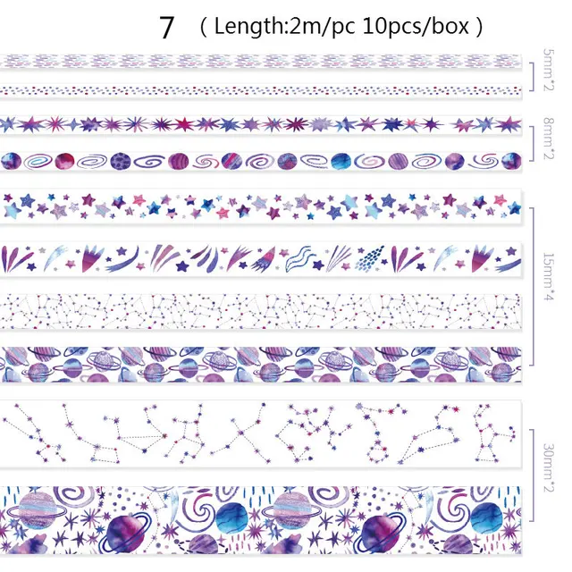 Mr Paper 26 Designs 10pcs/box Cute Cartoon Animals Washi Tapes Scrapbooking DIY Deco Creative Japanese Kawaii Masking Tapes 7