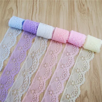 

36mm Polyester Lace Trim Fabric Sewing Accessories Cloth Wedding Dress Decoration Ribbon Craft Supplies Multi Color 300yard L360
