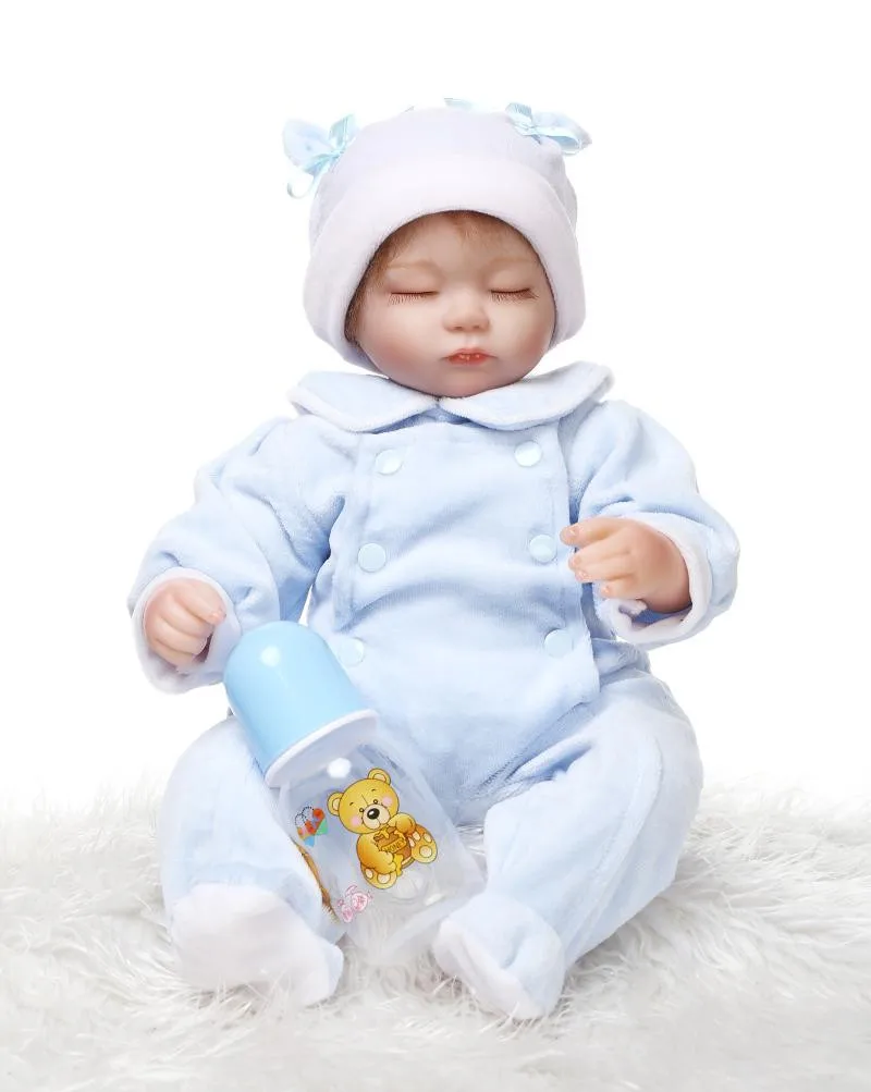 Reborn Baby Boy Dolls For Adoption 42cm Soft Lifeliake Silicone Reborn Baby Dolls Boy Vinyl