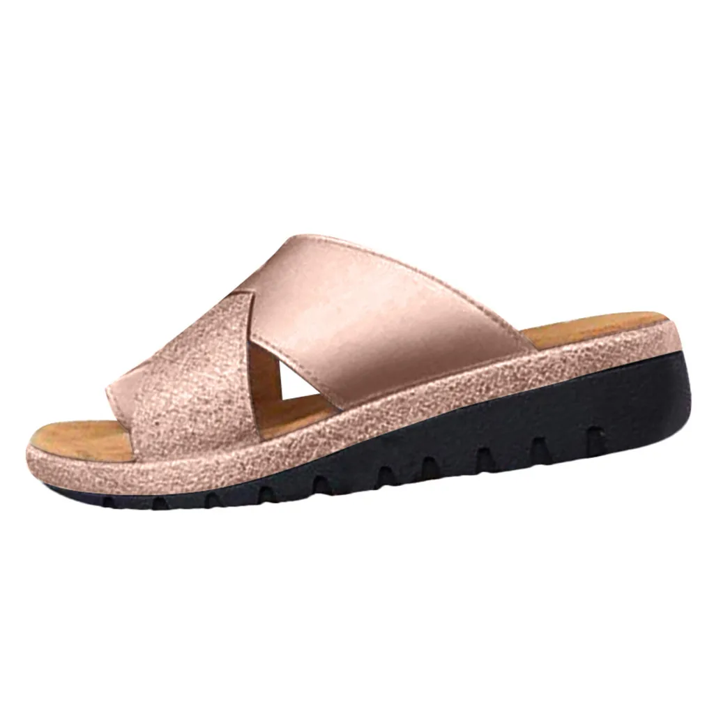 

Women Thick Bottomed Sandal Shoes Wedge Heel Sandals Clip Toe Summer Beach Shoes fashion Gladiator Roman Shoes Flat Shoes Apr 26