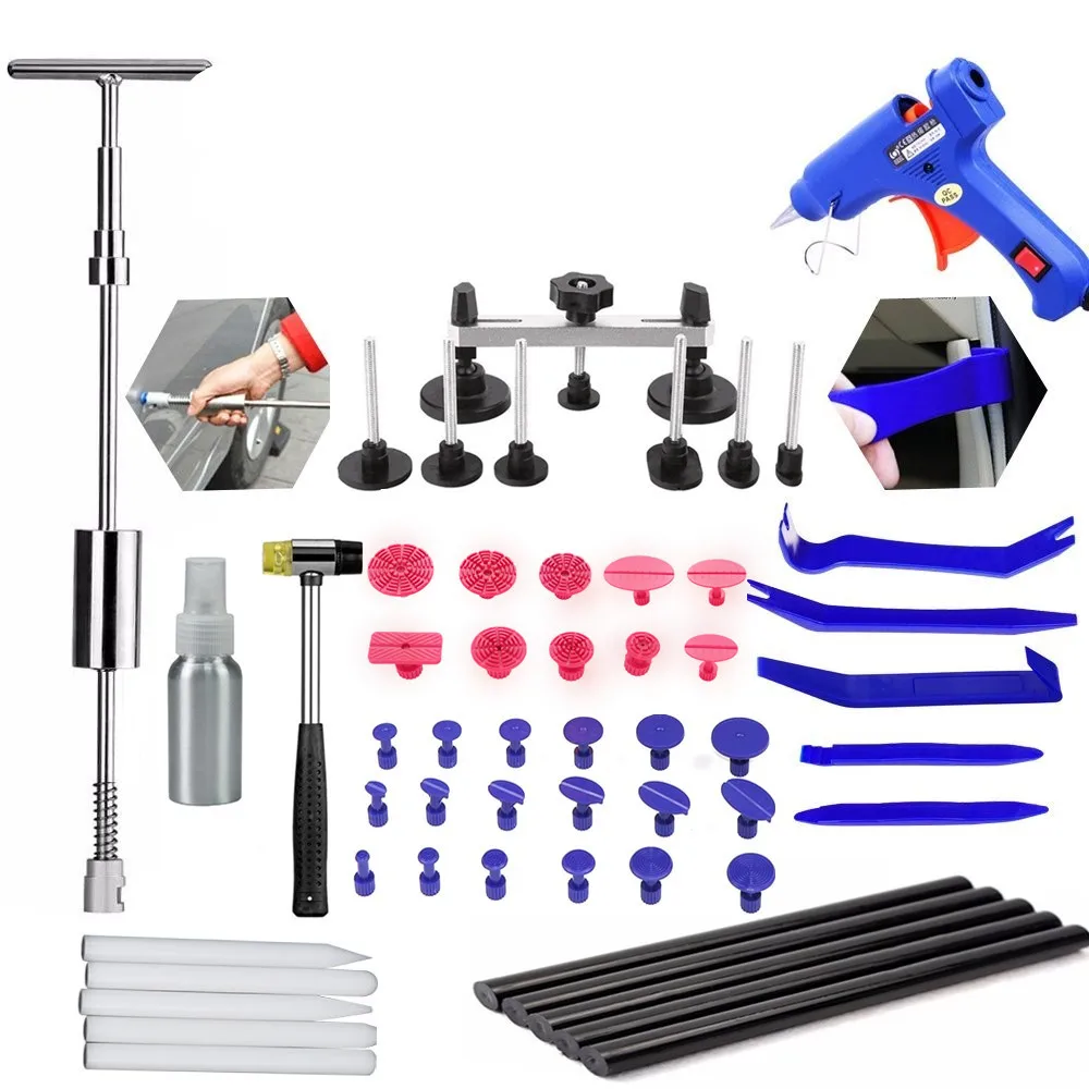 

Paintless Dent Repair Puller Kit - Gliston DIY Hail Dent and Ding Removal Tools for Automobile Body Motorcycle Refrigerator