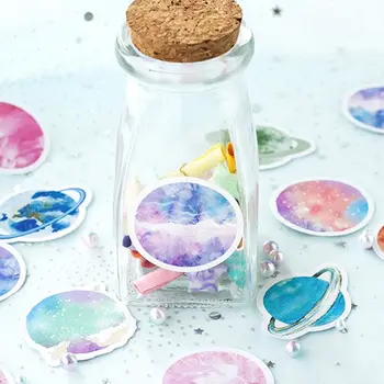 

45pcs/box Planet Stationery Stickers Sealing Label Travel Sticker DIY Scrapbooking Diary Planner Albums Decoration